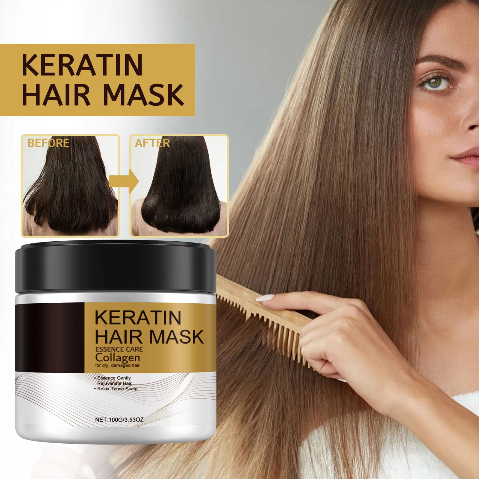 Hair Care Orange - Keratin Bakım Saç Maskesi Derin Besleyici
