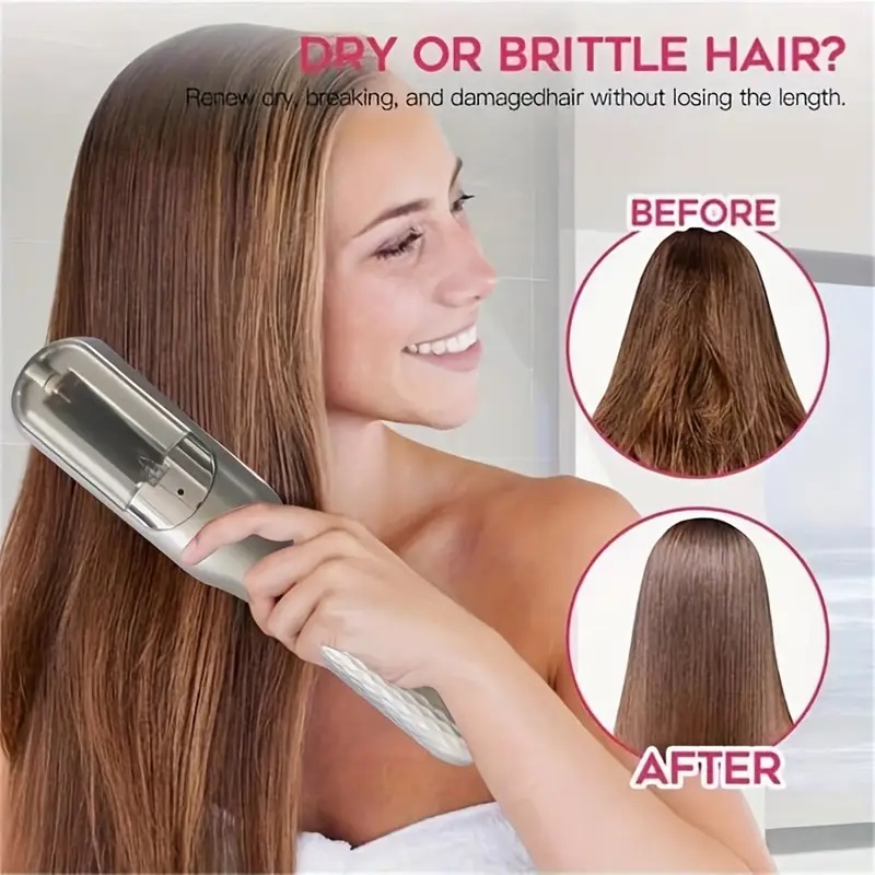 Hair Care Gift - Şarj edilebilir akülü bölünmüş saç düzeltici,