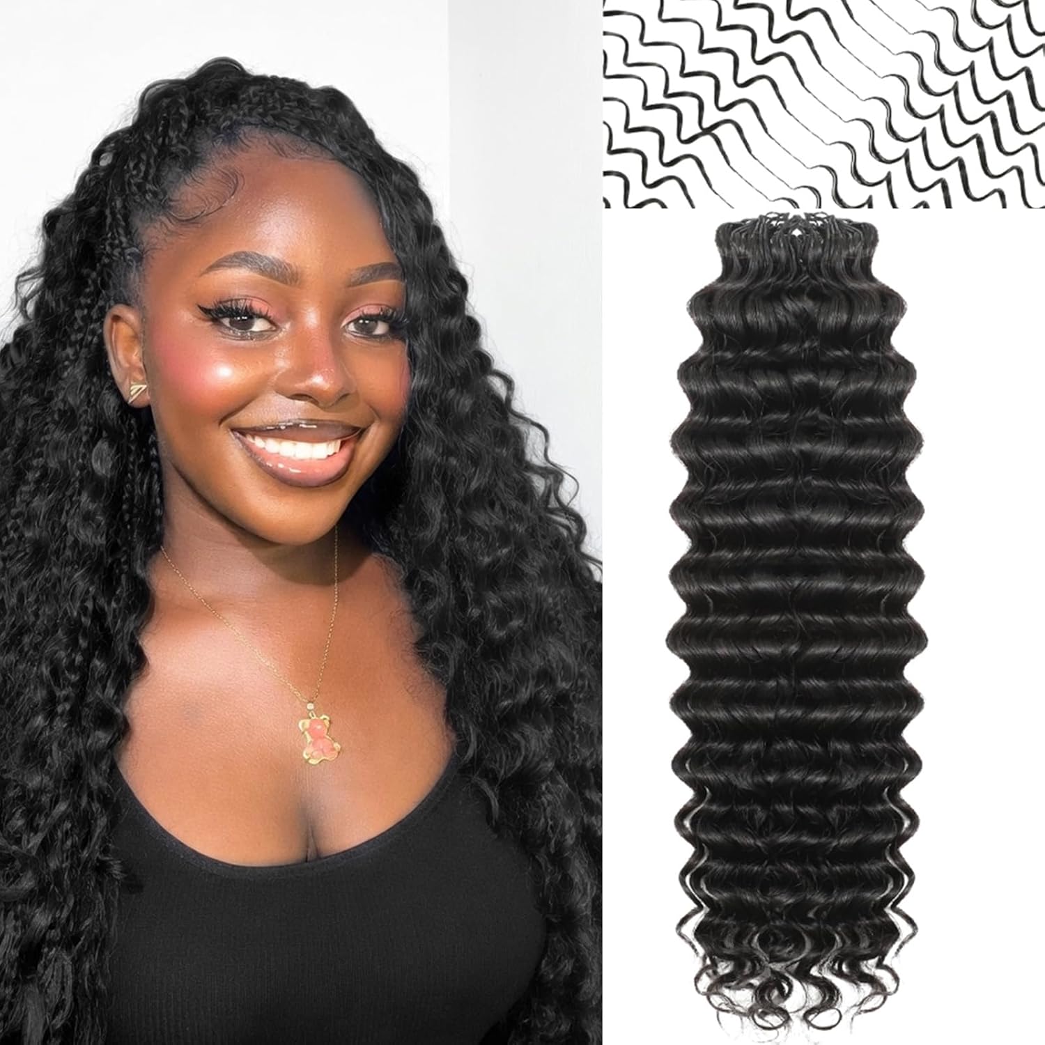 Hair Care Color - 12A Düğümsüz Önceden Ayrılmış Derin Dalgalı