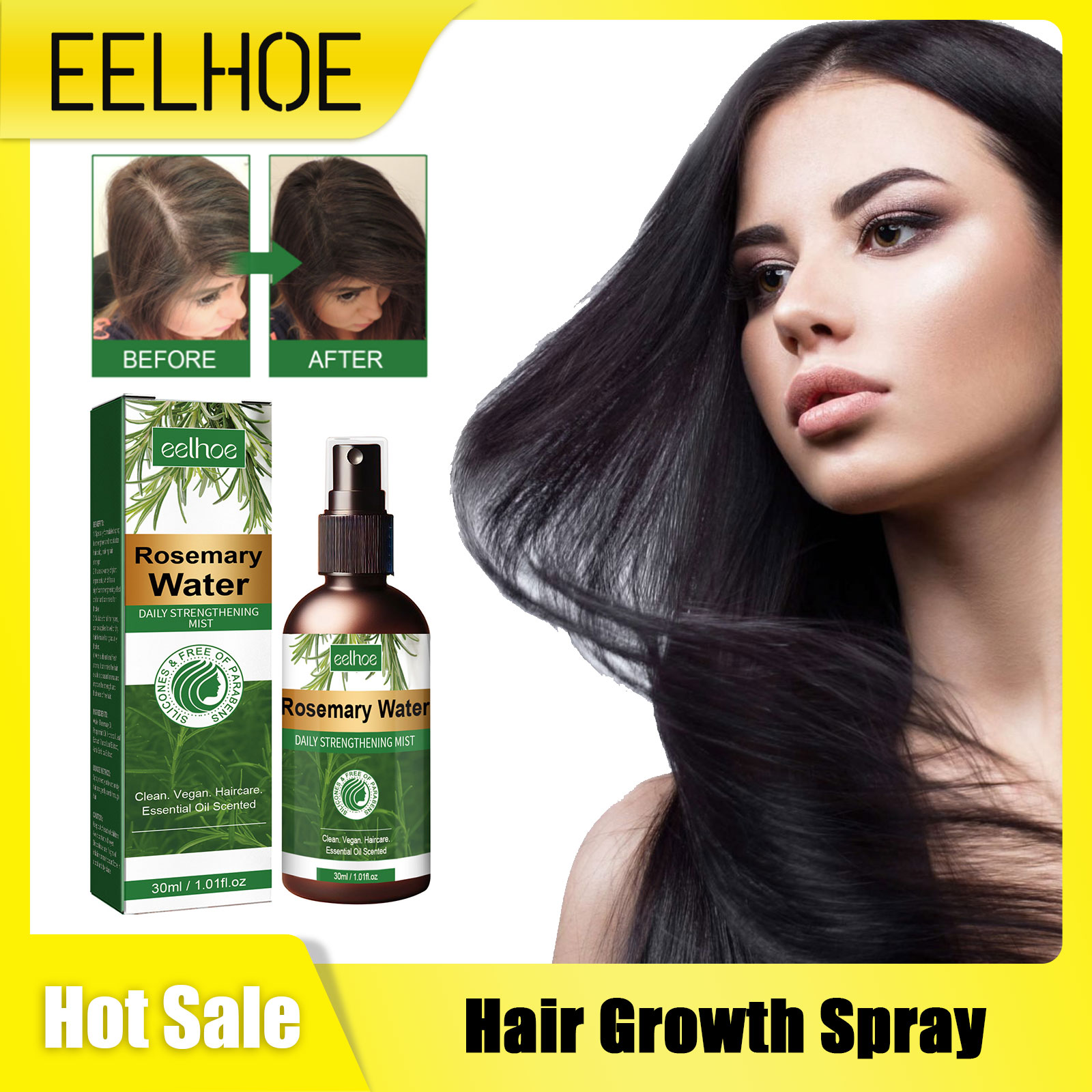 Hair Care Natural - Saçlar için Biberiye Spreyi Besleyici Saç