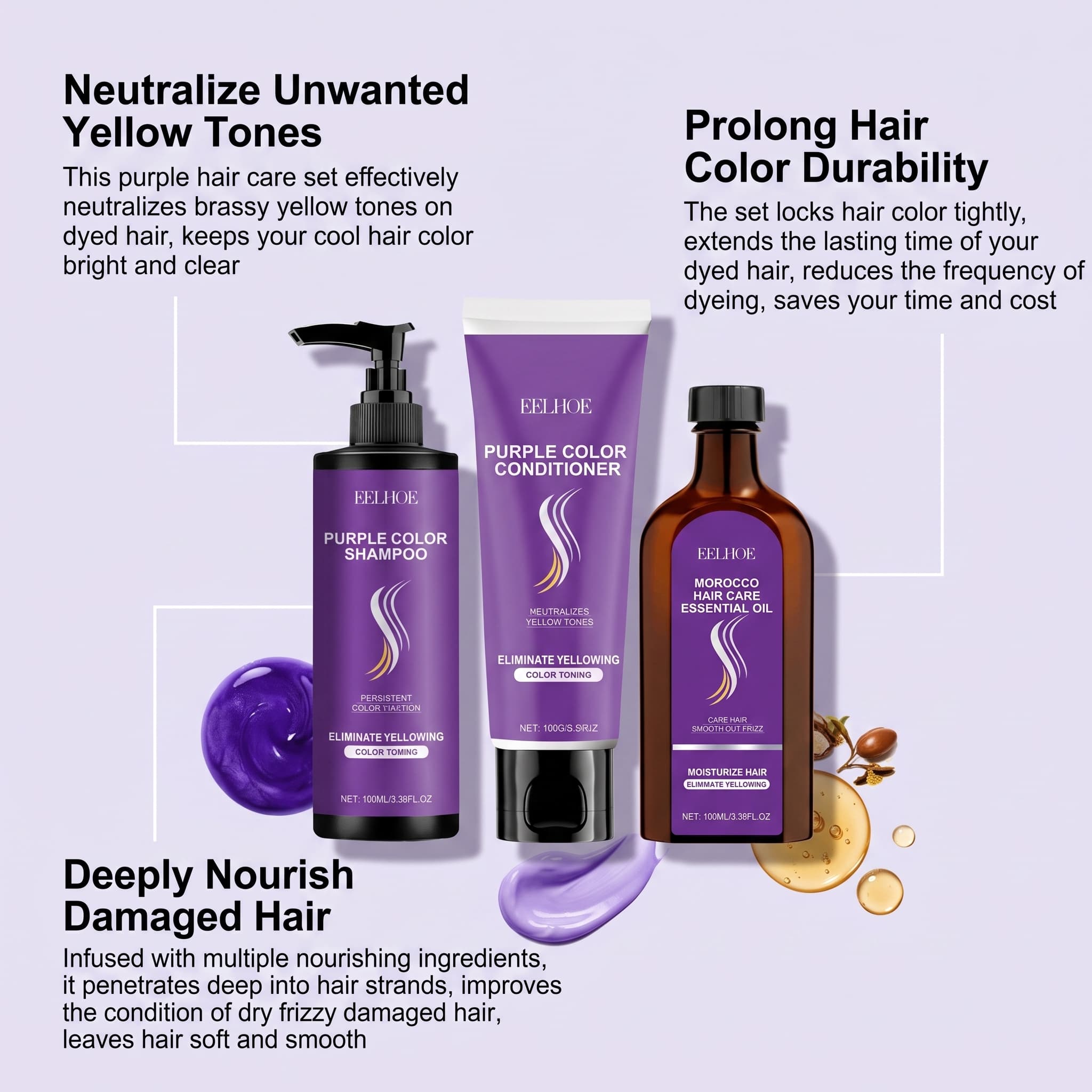 Mor Şampuan Seti, Saç Kremi, S - Hair Care Color incelemesi ve fiyatı